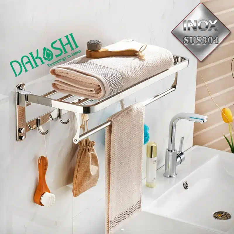 Mang khan tam 2 tang da nang inox sus304 Dakoshi D14 chat luong Japan