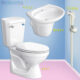 Combo khuyến mãi trọn bộ bồn cầu, bệt vệ sinh két rời 02 khối Viglacera Vi77 , chậu rửa lavabo VTL2 kèm chân đỡ BS503, Vòi xịt vệ sinh bồn cầu VG826