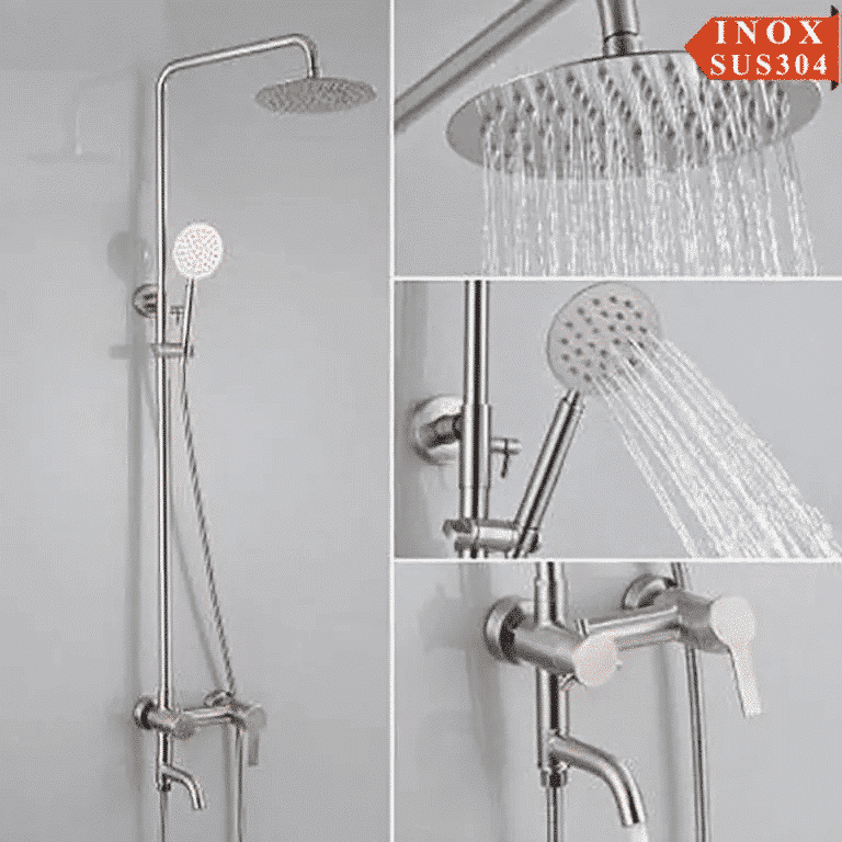 bộ vòi sen nóng lạnh inox sus 304