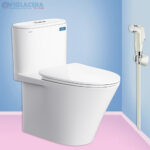 Bồn cầu, bệt vệ sinh két liền 1 khối Viglacera V812 chính hãng giá rẻ, xả xoáy, men Nano kháng khuẩn