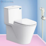 Bồn cầu, bệt vệ sinh két liền 1 khối Viglacera V817 chính hãng giá rẻ, xả xoáy, men Nano kháng khuẩn