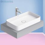 Bộ chậu rửa mặt lavabo đặt bàn Viglacera CM1, men nano titan kháng khuẩn