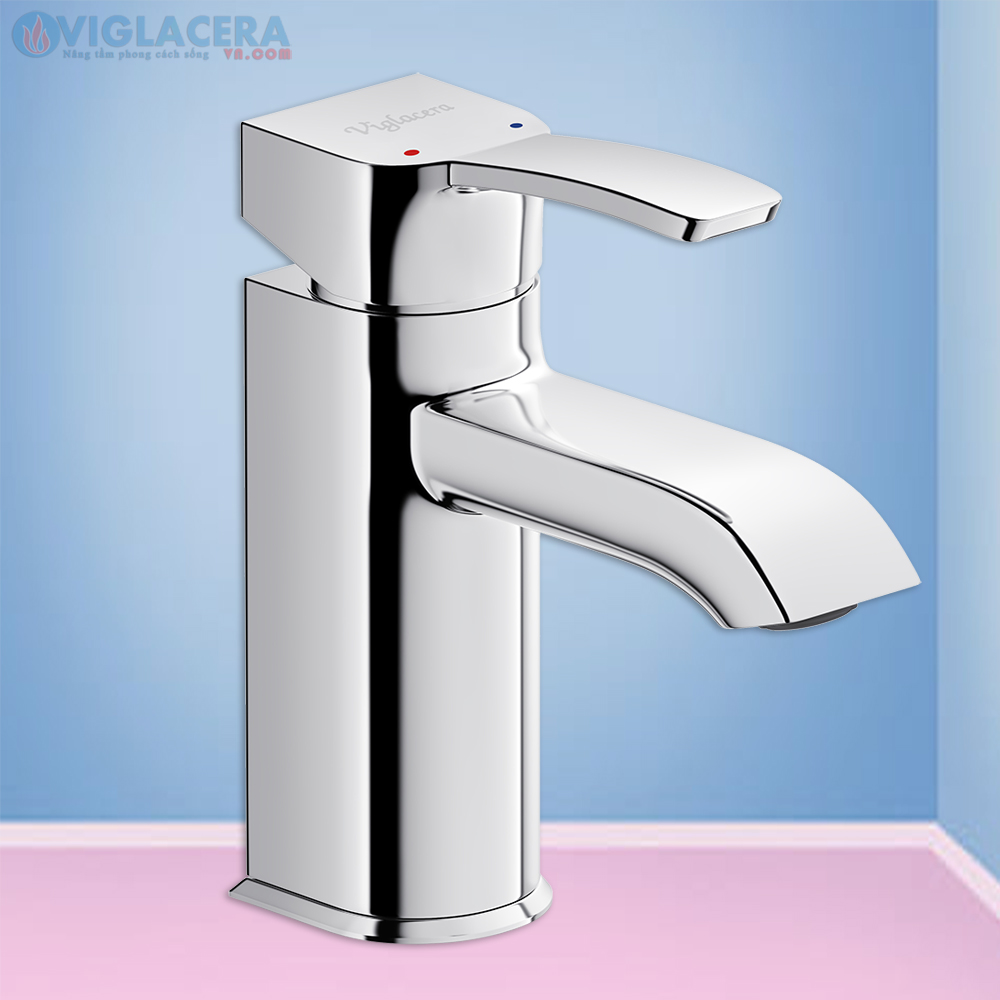 Vòi chậu rửa lavabo nóng lạnh Viglacera VG111 chính hãng đúc nguyên khối từ đồng thau cao cấp.
