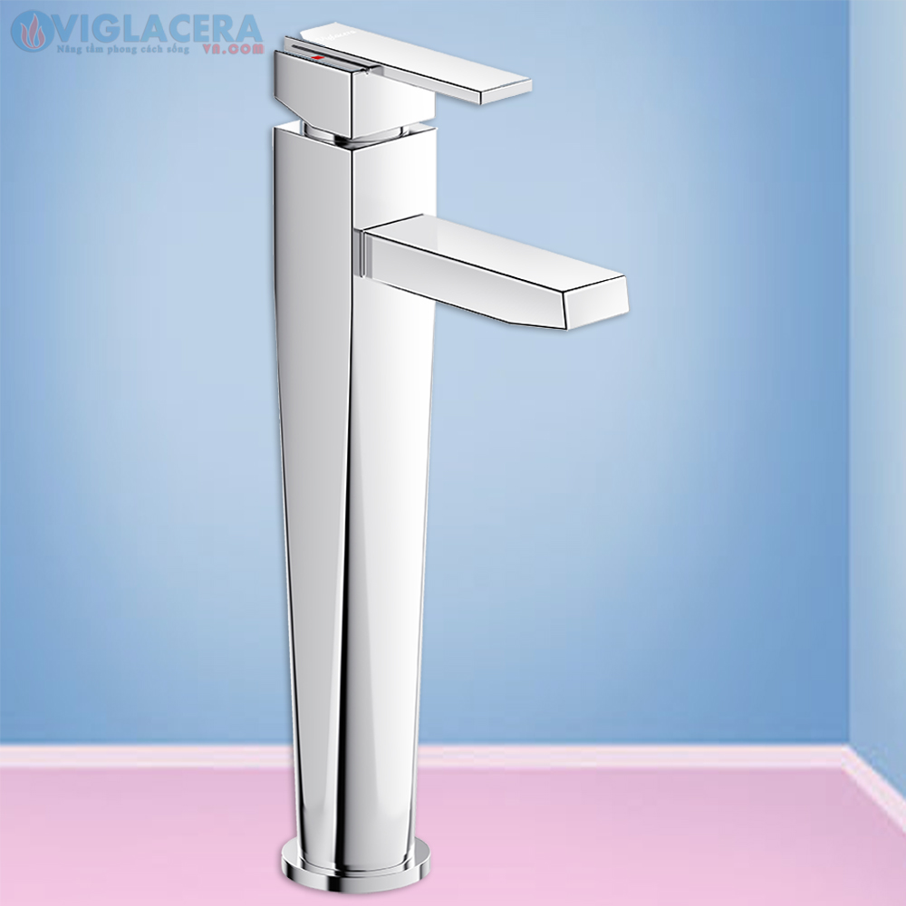 Vòi chậu rửa lavabo nóng lạnh Viglacera VG126 chính hãng cao 30cm dùng chao chậu rửa lavabo đặt bàn dạng tô vòi gắn trên mặt đá.