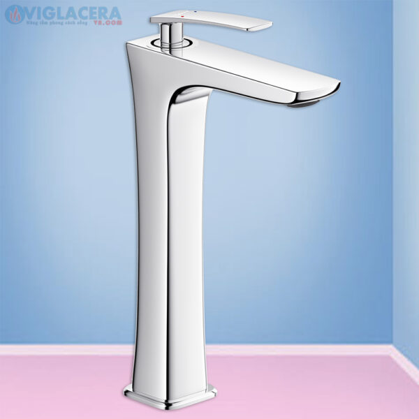 Vòi chậu rửa lavabo nóng lạnh Viglacera VG142.1 chính hãng cao 30cm dùng chao chậu rửa lavabo đặt bàn dạng tô vòi gắn trên mặt đá.