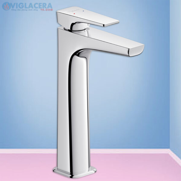 Vòi chậu rửa lavabo nóng lạnh Viglacera VG143.1 chính hãng cao 30cm dùng chao chậu rửa lavabo đặt bàn dạng tô vòi gắn trên mặt đá.