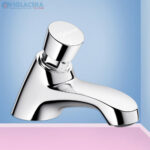 Vòi chậu rửa lavabo bán tự động ngắt nước Viglacera VG109 chính hãng đúc nguyên khối từ đồng thau cao cấp.