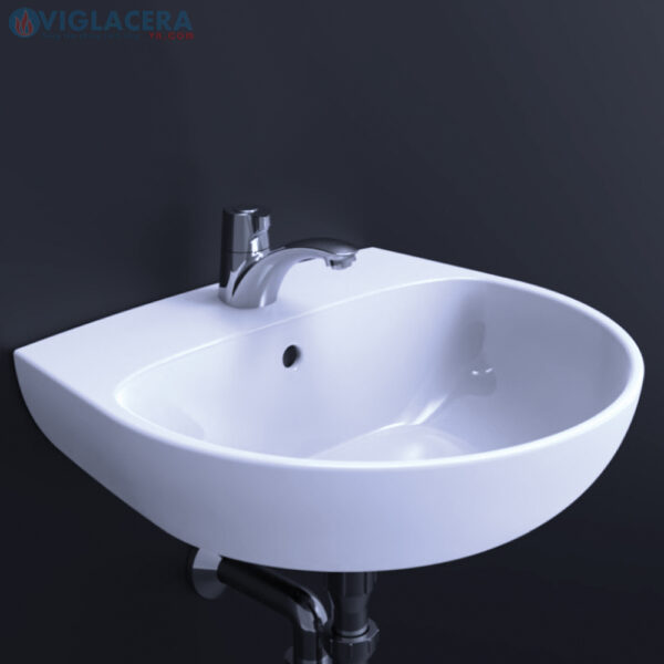 Trọn bộ chậu rửa mặt lavabo treo tường Viglacera V26 Eco 5 chính hãng giá rẻ tại Viglaceravn.com