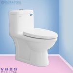 Bồn cầu, bệt vệ sinh két liền 1 khối Viglacera V825 chính hãng giá rẻ, xả xoáy, men Nano kháng khuẩn