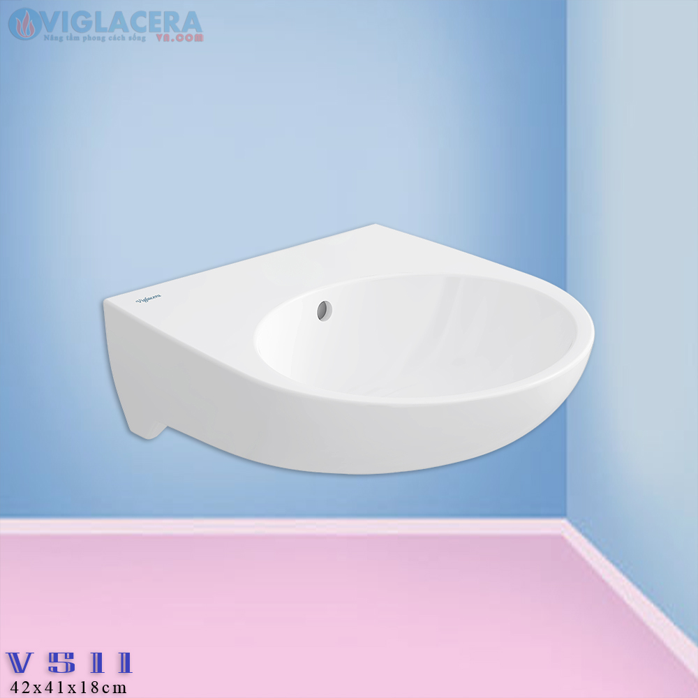 Chậu rửa mặt lavabo Viglacera V511 chính hãng giá rẻ, men Nano kháng khuẩn