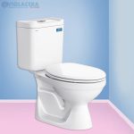 Bồn cầu, bệt vệ sinh két rời 2 khối Viglacera VT18M nắp V1102 chính hãng giá rẻ, xả xoáy, men Nano kháng khuẩn tặng lavabo VTL2