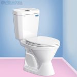 Bồn cầu, bệt vệ sinh két rời 2 khối Viglacera Vi66 nắp đóng êm V116 chính hãng giá rẻ, xả xoáy, men Nano kháng khuẩn tặng lavabo VTL2
