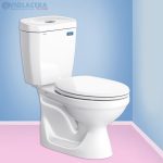 Bồn cầu, bệt vệ sinh két rời 2 khối Viglacera Vi88 nắp V1102 chính hãng giá rẻ, xả xoáy, men Nano kháng khuẩn tặng lavabo VTL2