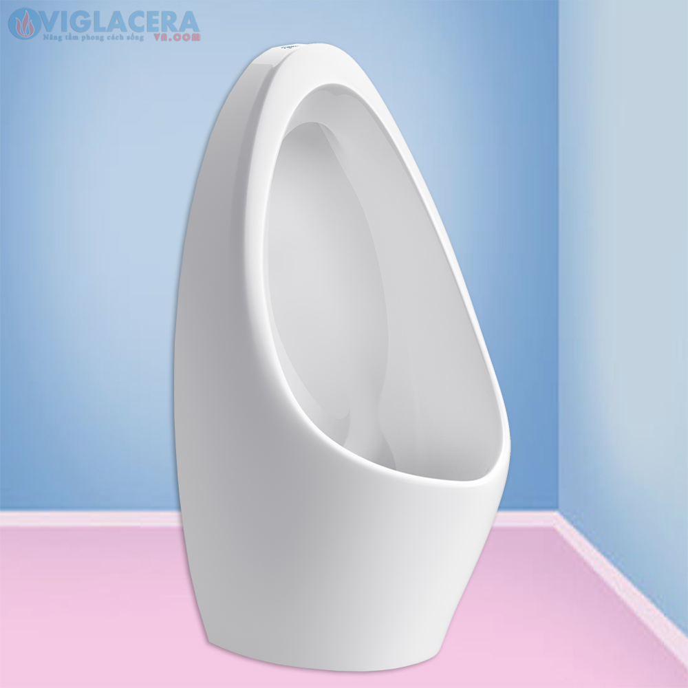 Bồn tiểu, bệ tiểu nam treo tường Viglacera T9, thiết kế nhỏ gọn, sang trọng, men Nano Titan kháng khuẩn chống bám bẩn