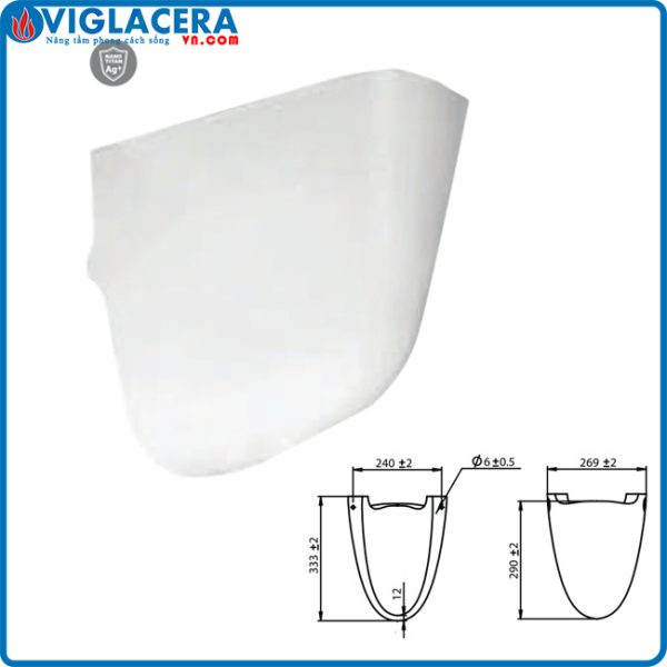 Chân chậu rửa lavabo treo tường liền khối Vigla