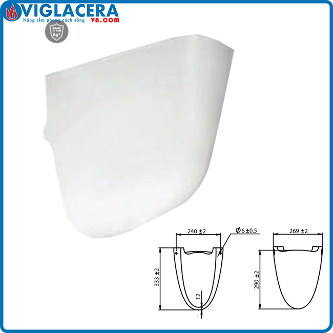 Chân chậu rửa lavabo treo tường liền khối Vigla