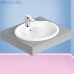 Bộ chậu rửa mặt lavabo âm bàn Viglacera CD1, men nano titan kháng khuẩn