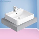 Bộ chậu rửa mặt lavabo đặt bàn Viglacera V42M, men nano titan kháng khuẩn