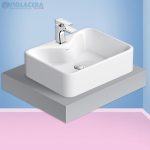 Bộ chậu rửa mặt lavabo đặt bàn Viglacera V72, men nano titan kháng khuẩn