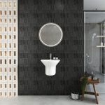 Chậu rửa lavabo treo tường liền khối Viglacera V