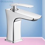 Vòi chậu rửa lavabo nóng lạnh Viglacera VG142 chính hãng đúc nguyên khối từ đồng thau cao cấp.