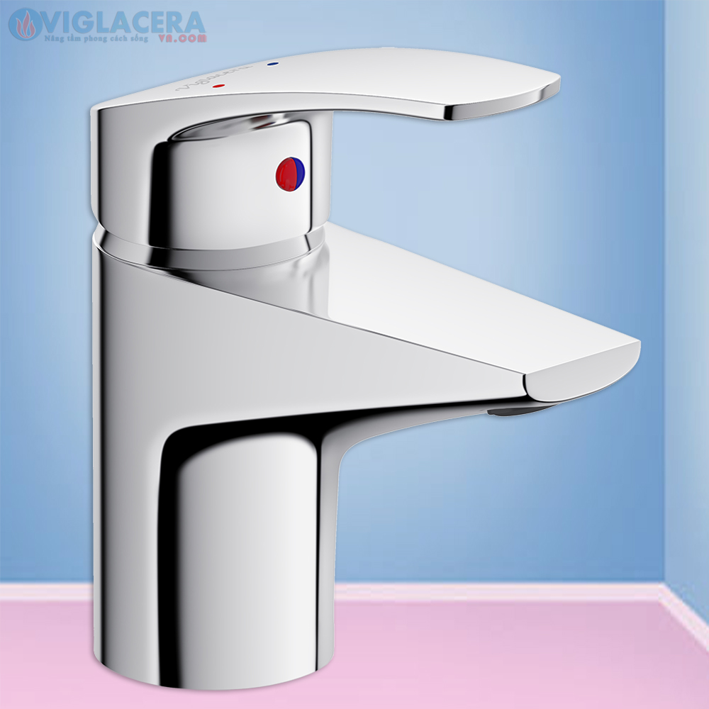 Vòi chậu rửa lavabo nóng lạnh Viglacera VG168 chính hãng đúc nguyên khối từ đồng thau cao cấp.