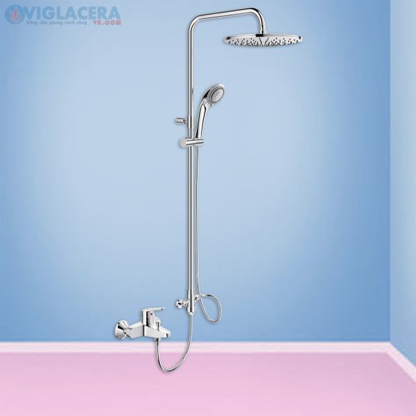 Bộ vòi sen cây tắm đứng 2 đường nước nóng lạnh Viglacera VG515.1 chính hãng 100%, bát sen mưa đường kính lớn cho áp lục nước mạnh