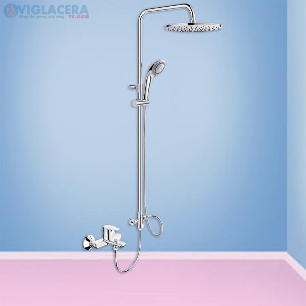 Bộ vòi sen cây tắm đứng 2 đường nước nóng lạnh Viglacera VG532.1 chính hãng 100%, bát sen mưa đường kính lớn cho áp lục nước mạnh